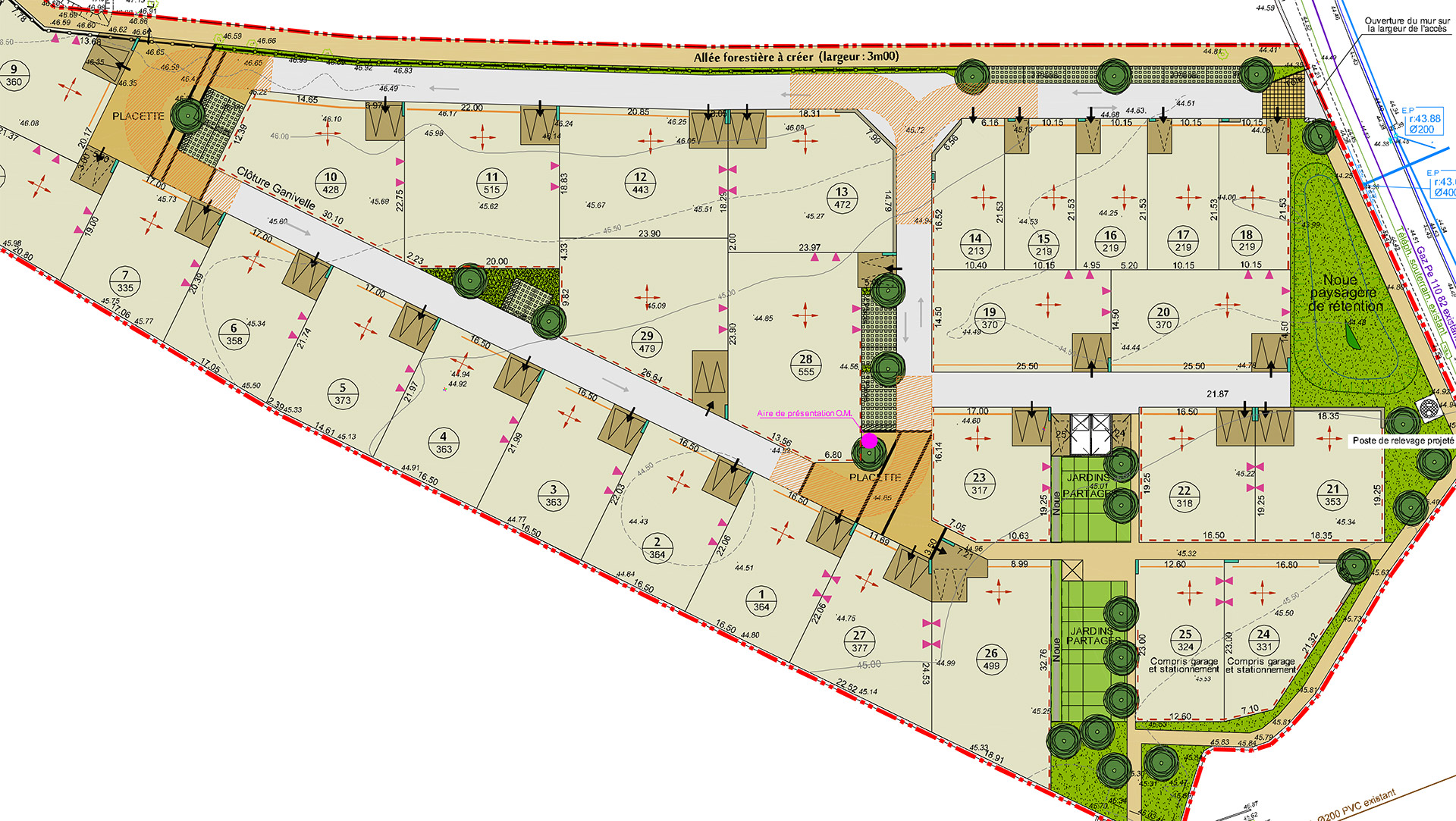 Plan lotissement le Clos Kerbastic