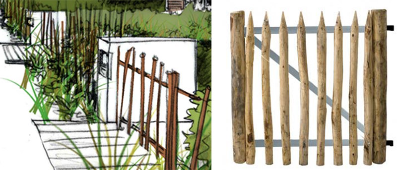 Exemple portillon bois