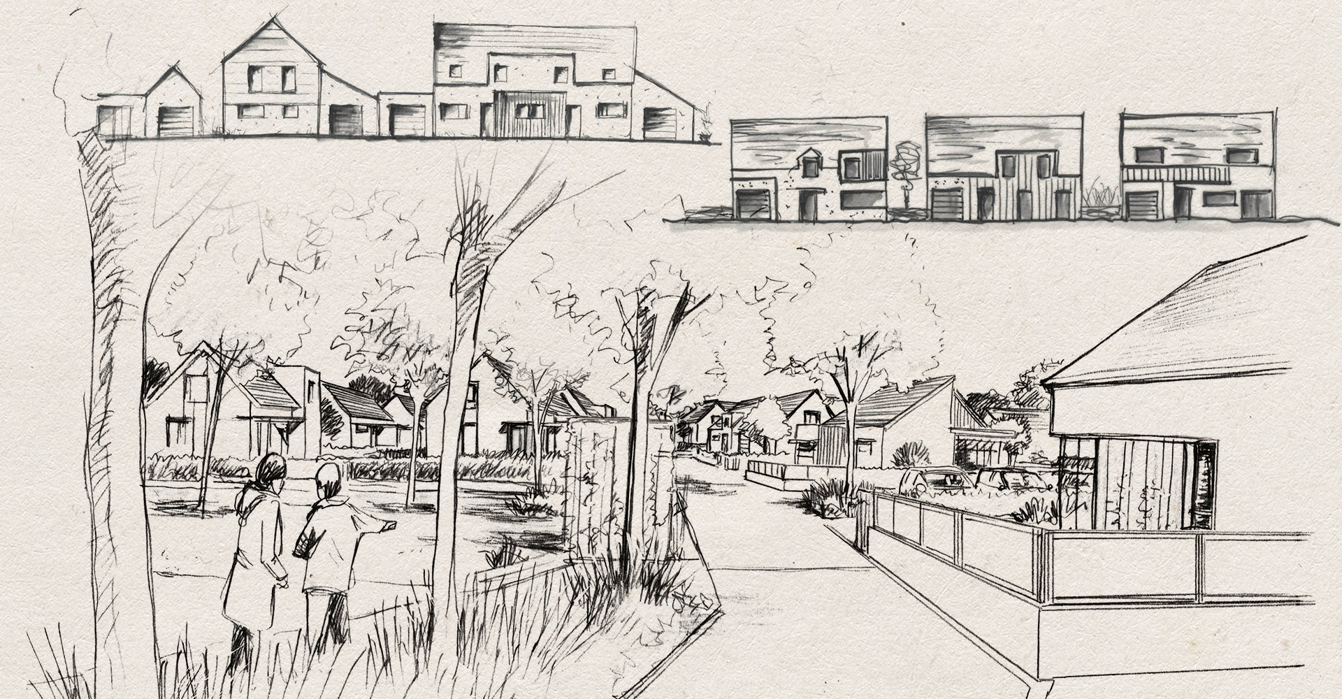 Croquis et esquisses lotisssement "Les Jardins de la Mer"